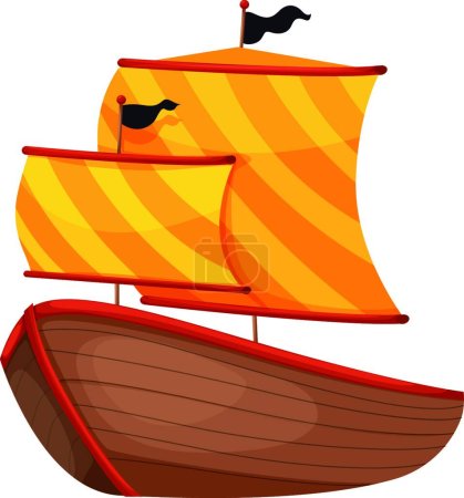 Illustration for Pirate ship   vector illustration - Royalty Free Image