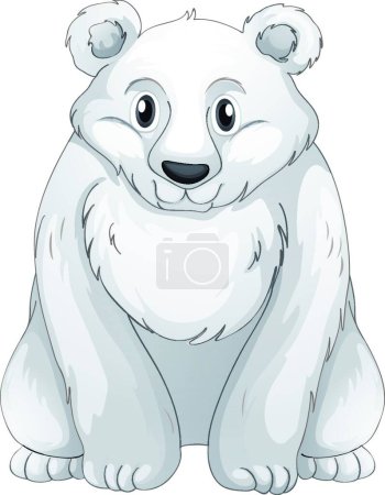 Téléchargez les illustrations : Ours polaire, illustration vectorielle graphique - en licence libre de droit
