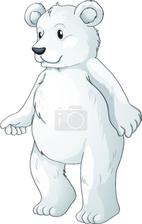 Illustration for Polar bear, graphic vector illustration - Royalty Free Image