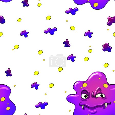 Illustration for Purple monsters, graphic vector illustration - Royalty Free Image