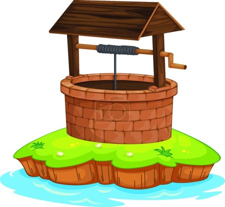 Illustration for Illustration of the  well and water - Royalty Free Image