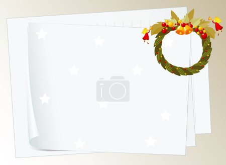 Illustration for Paper sheet with  bells - Royalty Free Image