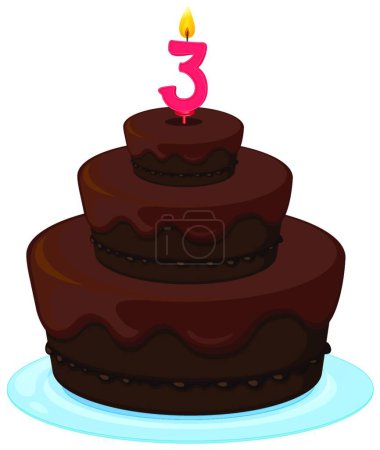 Illustration for Cake, graphic vector illustration - Royalty Free Image