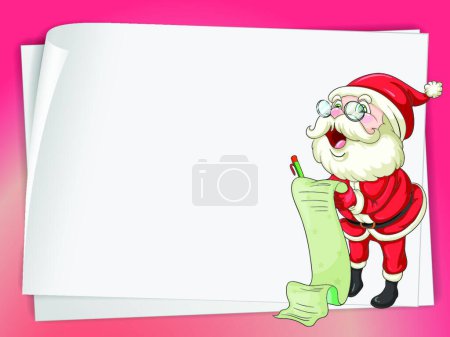 Illustration for "paper sheets and santa claus" - Royalty Free Image