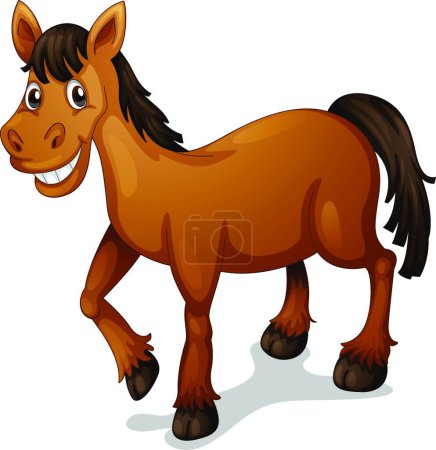 Illustration for Horse cartoon vector illustration - Royalty Free Image