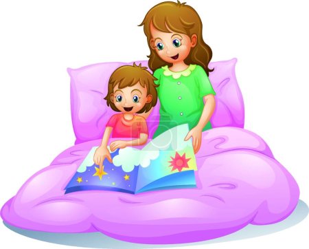 Illustration for Illustration of the mom and kid - Royalty Free Image