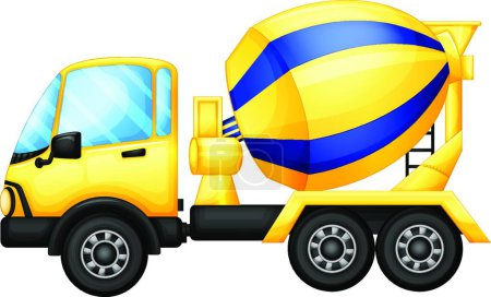 Ilustración de "Un camión amarillo "vector ilustración - Imagen libre de derechos