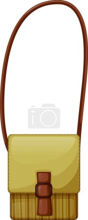 Illustration for Illustration of the brown slingbag - Royalty Free Image