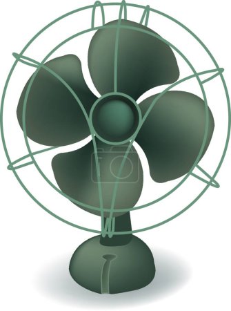 Illustration for Retro Electric Fan, vector illustration simple design - Royalty Free Image