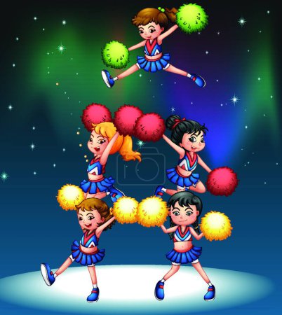 Illustration for Cheering squad, vector illustration simple design - Royalty Free Image