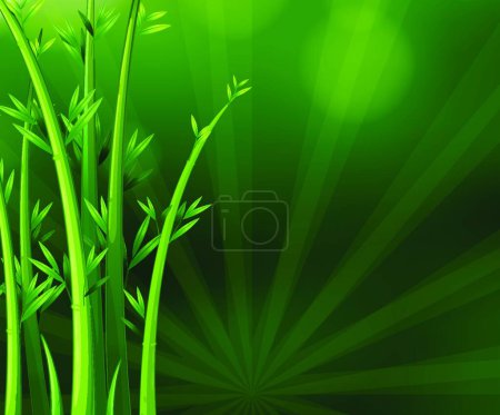 Téléchargez les illustrations : Plantes vertes, illustration vectorielle design simple - en licence libre de droit