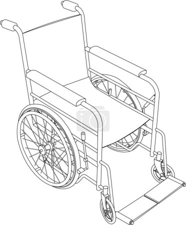 Illustration for Wheelchair flat icon, vector illustration - Royalty Free Image