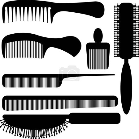 Illustration for Comb silhouette, vector illustration simple design - Royalty Free Image