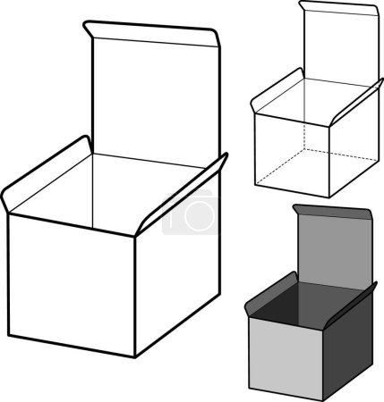 Ilustración de Cajas, ilustración vectorial diseño simple - Imagen libre de derechos