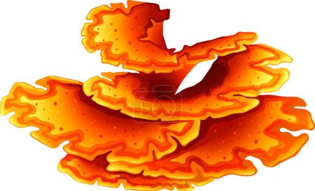 Illustration for Orange coral, vector illustration simple design - Royalty Free Image