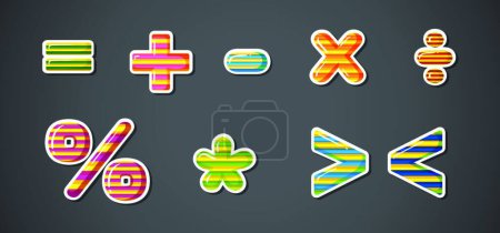 Illustration for Math signs, vector illustration simple design - Royalty Free Image