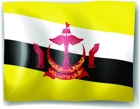 Illustration for Flag of Brunei vector illustration - Royalty Free Image