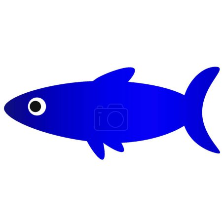 Ilustración de "Ilustración de un hermoso pez azul" - Imagen libre de derechos
