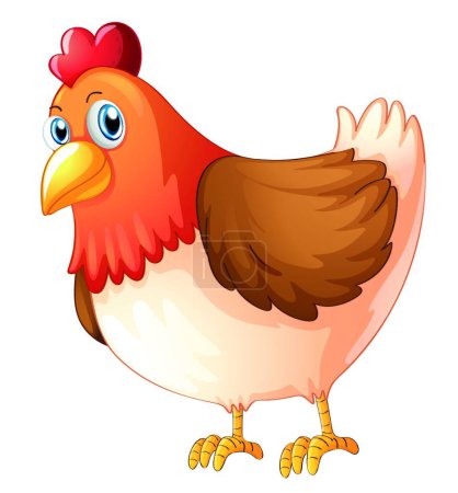 Ilustración de Madre gallina, vector ilustración diseño simple - Imagen libre de derechos