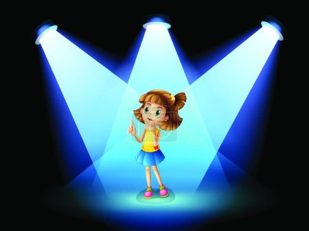 Illustration for Cartoon girl icon vector illustration - Royalty Free Image