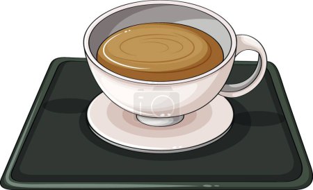 Illustration for A cup of hot chocolate, vector illustration simple design - Royalty Free Image