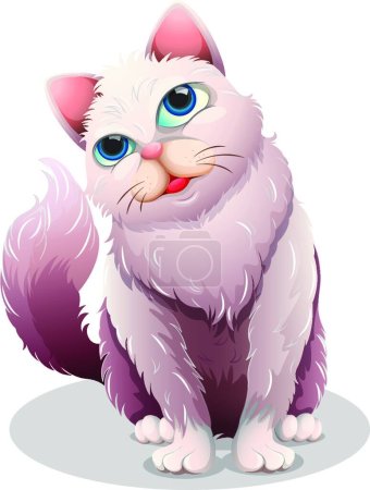 Illustration for Cute fat cat, vector illustration simple design - Royalty Free Image