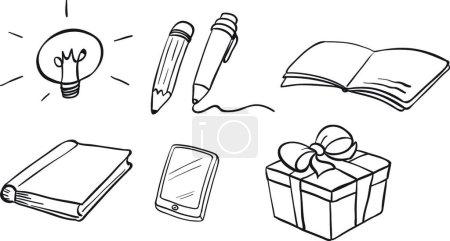Illustration for Different doodle designs, vector illustration simple design - Royalty Free Image