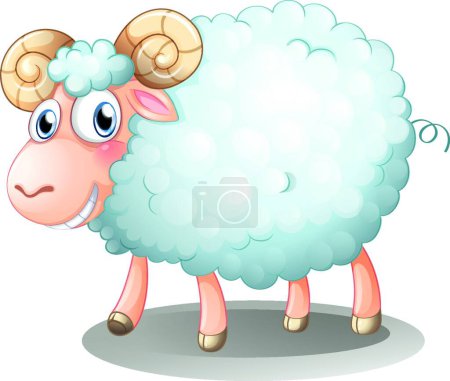 Téléchargez les illustrations : Moutons. animal de ferme. illustration vectorielle - en licence libre de droit