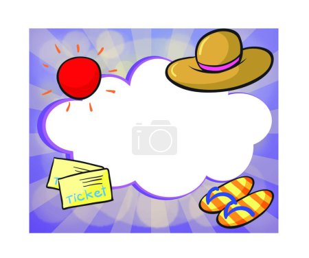 Illustration for Empty cloud template, vector illustration simple design - Royalty Free Image