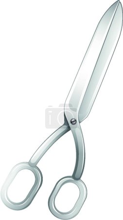Illustration for Scissor, vector illustration simple design - Royalty Free Image