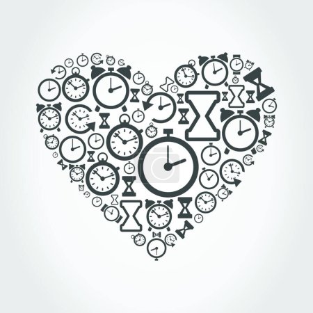 Ilustración de Hours corazón, ilustración vectorial colorido - Imagen libre de derechos