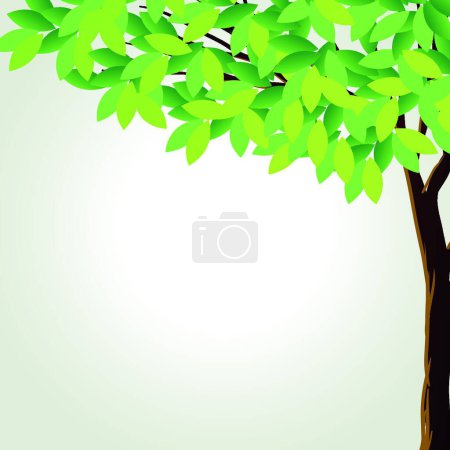Téléchargez les illustrations : Grand arbre, illustration vectorielle design simple - en licence libre de droit