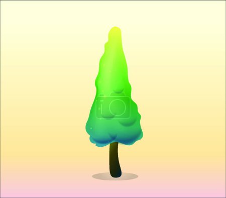 Illustration for Pine tree, vector illustration simple design - Royalty Free Image