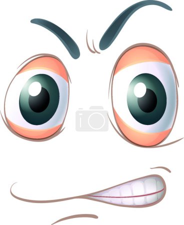 Illustration for Funny face, vector illustration simple design - Royalty Free Image