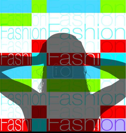 Illustration for Fashion woman, vector illustration simple design - Royalty Free Image