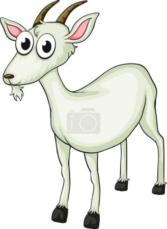 Illustration for Goat, vector illustration simple design - Royalty Free Image