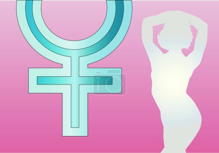 Illustration for The Goddess Venus, vector illustration simple design - Royalty Free Image