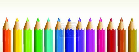 Illustration for Vector illustration of color pencils - Royalty Free Image