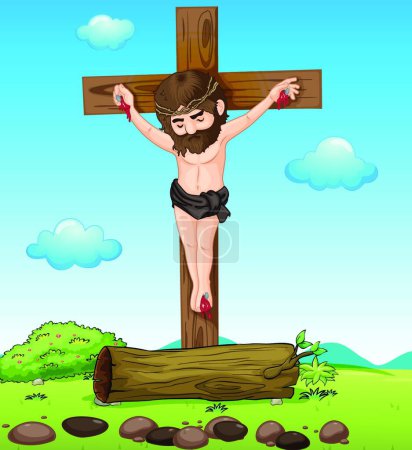 Ilustración de "Jesucristo en la cruz
" - Imagen libre de derechos