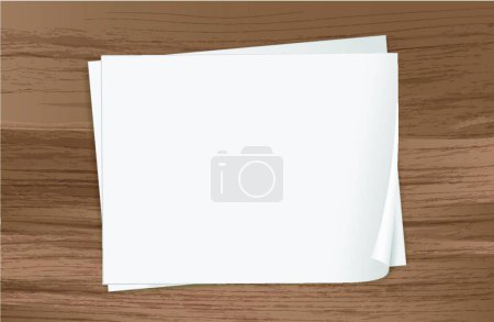 Illustration for Two empty papers vector illustration - Royalty Free Image