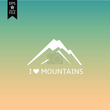 Téléchargez les illustrations : Mountains  logo   vector illustration - en licence libre de droit