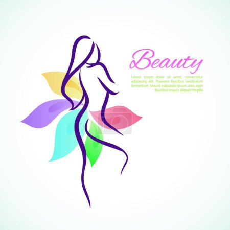 Illustration for Illustration of the Beautiful woman - Royalty Free Image