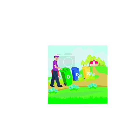 Téléchargez les illustrations : Illustration de la ségrégation des ordures - en licence libre de droit