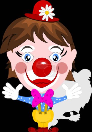 Illustration for Funny clown , vector illustration simple design - Royalty Free Image