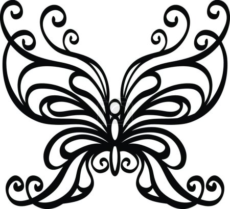 Ilustración de Mariposa con alas, ilustración artística creativa - Imagen libre de derechos