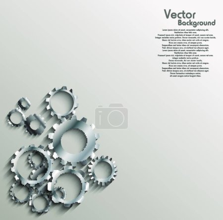 Illustration for Gears background, vector illustration simple design - Royalty Free Image