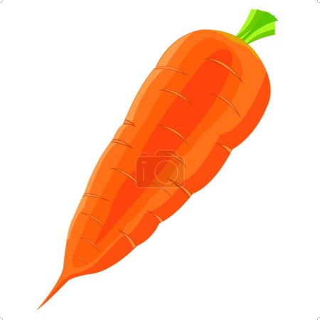 Téléchargez les illustrations : Icône de carotte, illustration simple web - en licence libre de droit