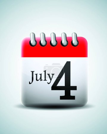 Ilustración de "4 de julio calendario "ilustración vector icono web - Imagen libre de derechos