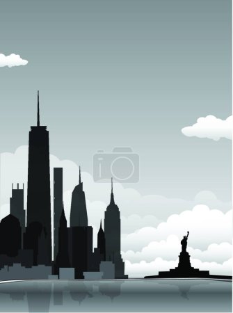 Illustration for Illustration of the New York background - Royalty Free Image