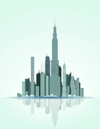 Illustration for Illustration of the Skyscrapers - Royalty Free Image